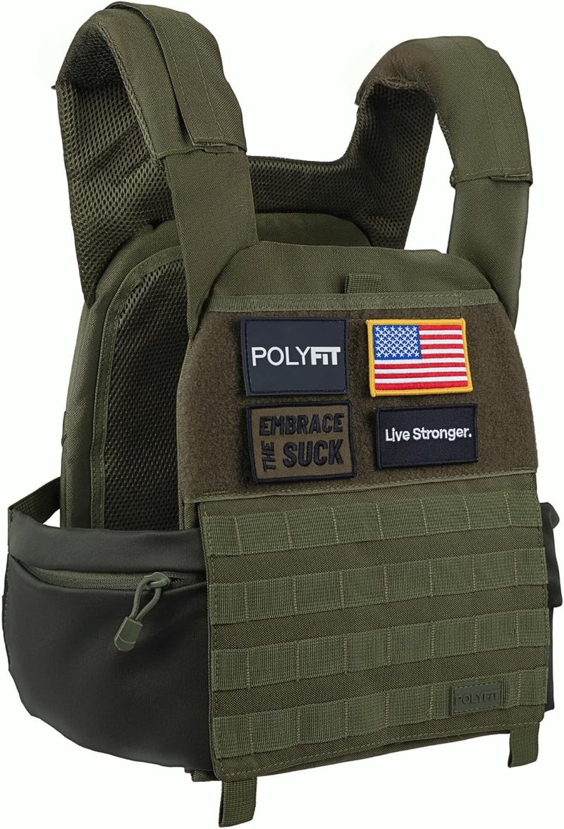 Polyfit (Fortify) Weighted Vest for Strength and Endurance Training, Rucking, Fitness Workouts, Running, WODs - Image 1